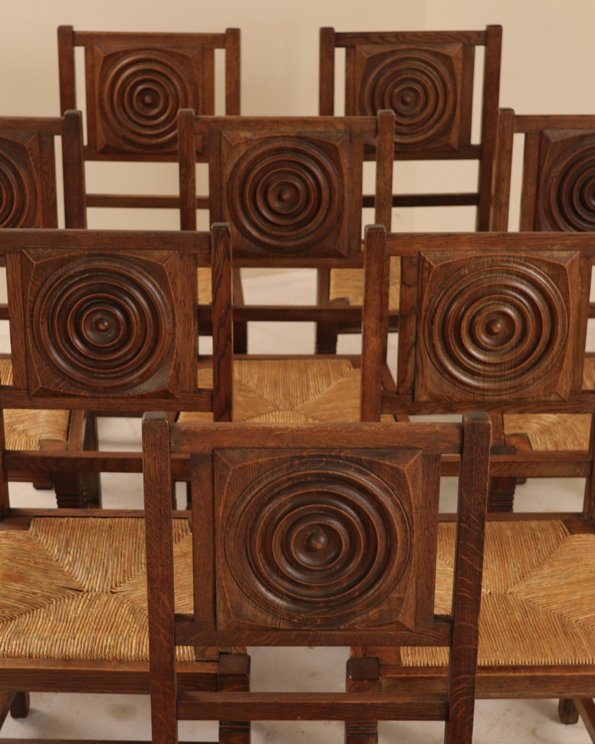 Chaises en chêne, France, 1950&rsquo;s