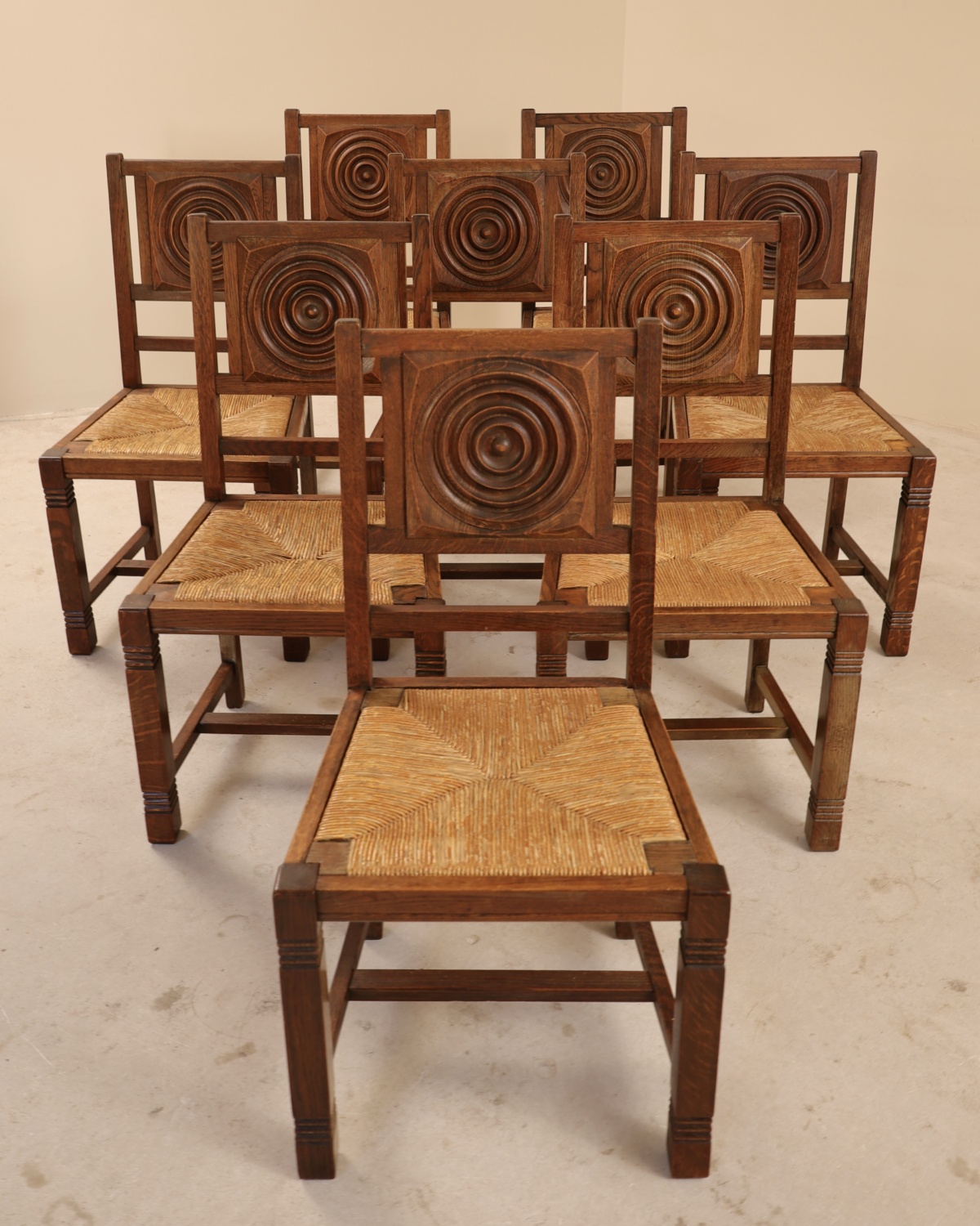 Chaises en chêne, France, 1950&rsquo;s